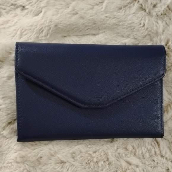 ZOPPEN Handbags - Chic Navy Blue Women's Clutch Organizer Or Passport Agenda Holder